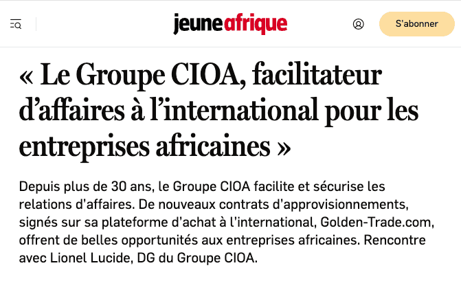 Lionel Lucide cité dans Jeune Afrique
